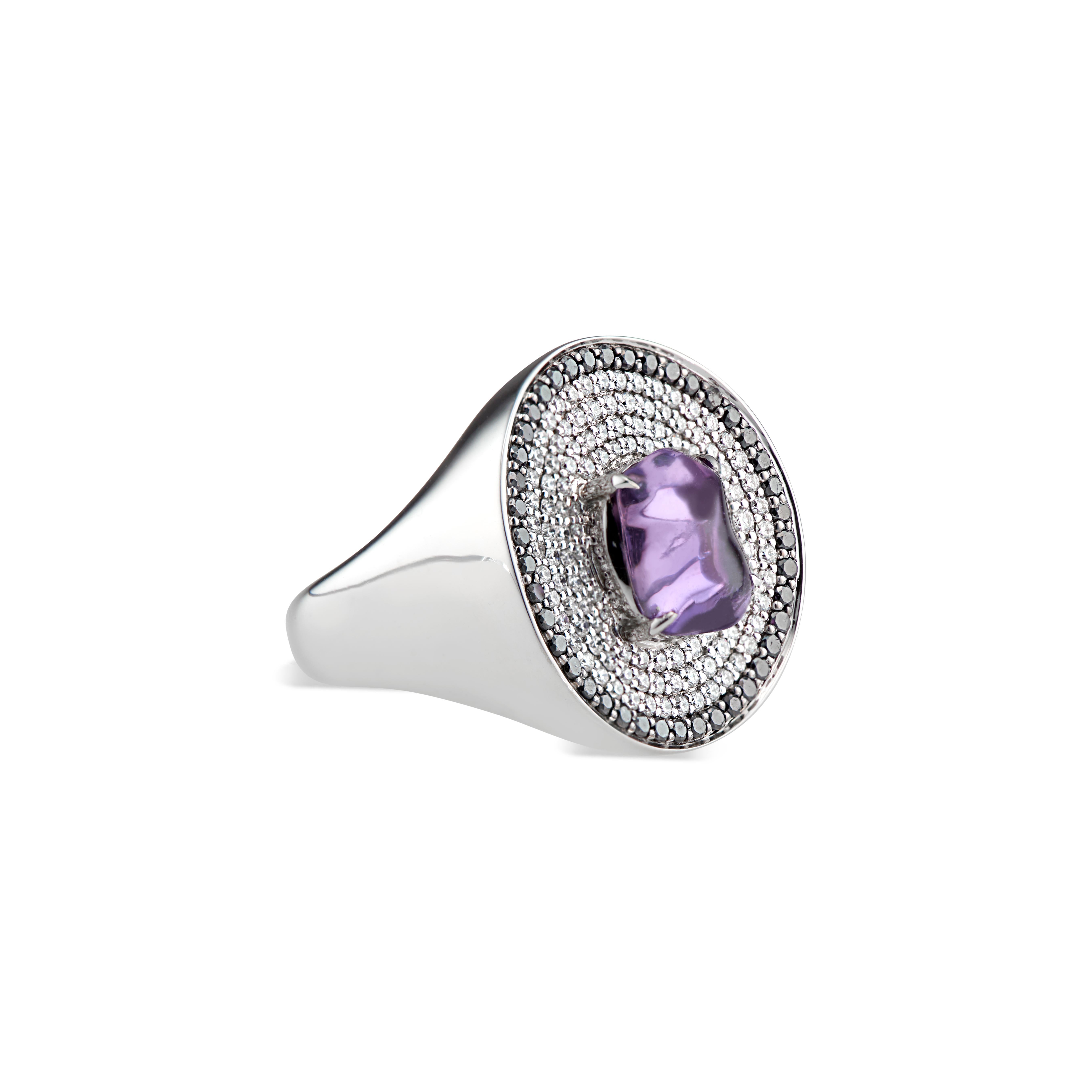 Purple and Pink Sapphire Linear Drop Earrings für Damen oder Herren