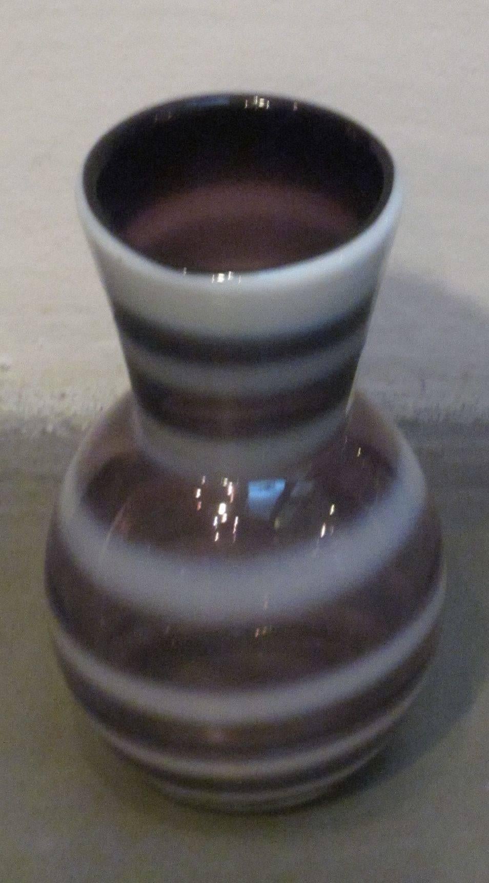 Purple and White Glass Vase, China, Contemporary In New Condition In New York, NY