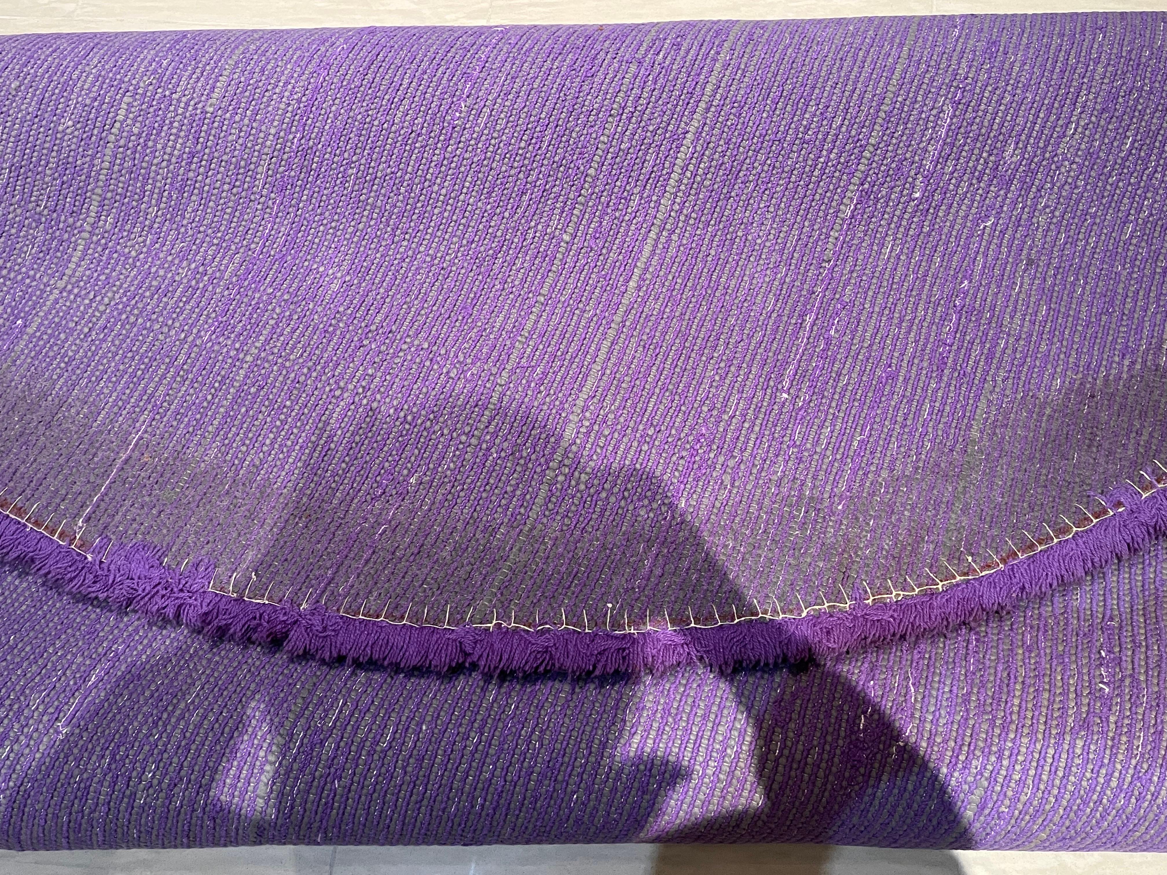 Purple Around Wool Carpet Design Tisca Handmade Original, 1970s For Sale 2