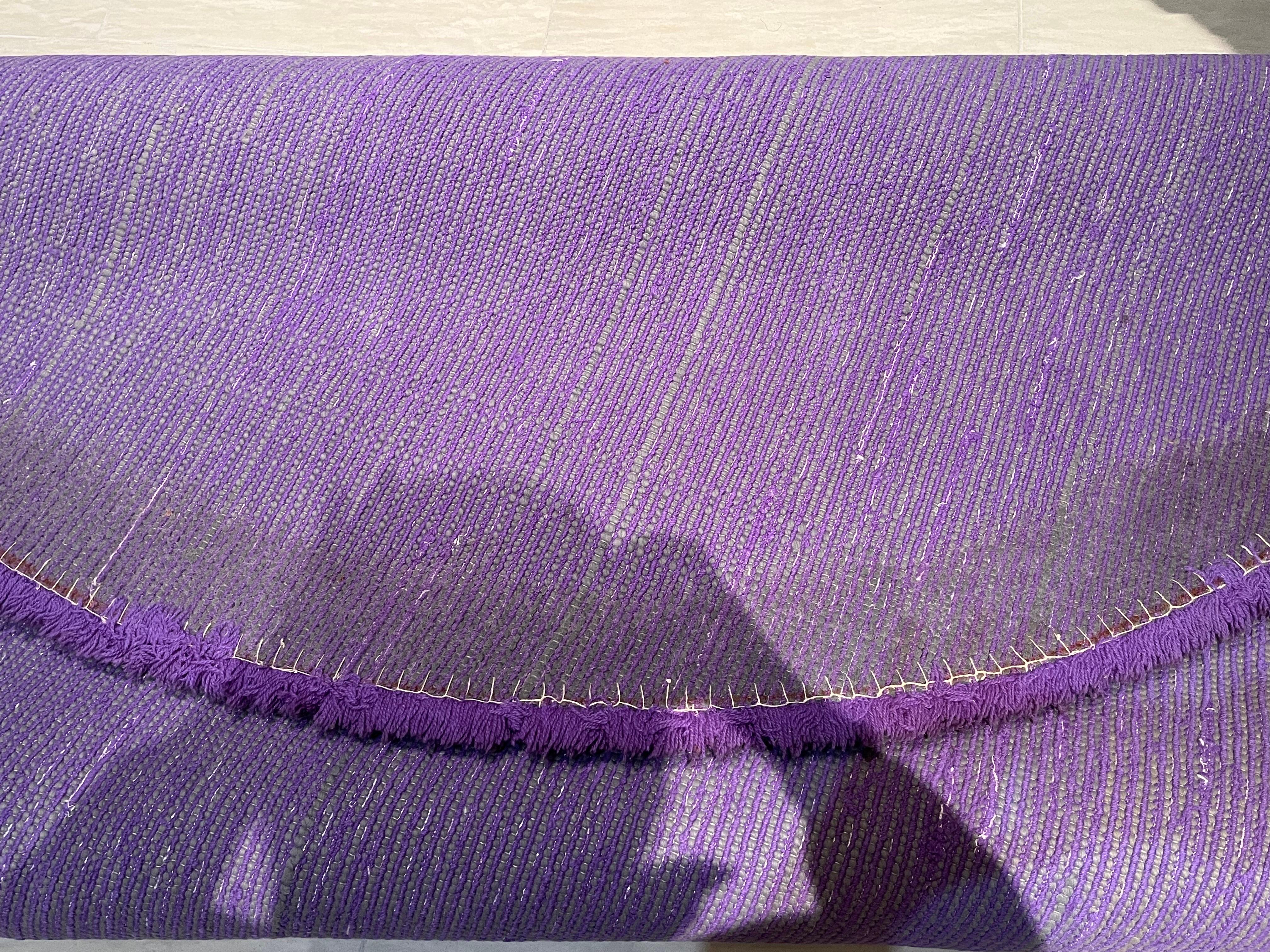 Purple Around Wool Carpet Design Tisca Handmade Original, 1970s For Sale 3