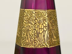 Purple Art Deco Ludwig Moser Karlsbad Crystal Glass Vase, Czechoslovakia, 1920s