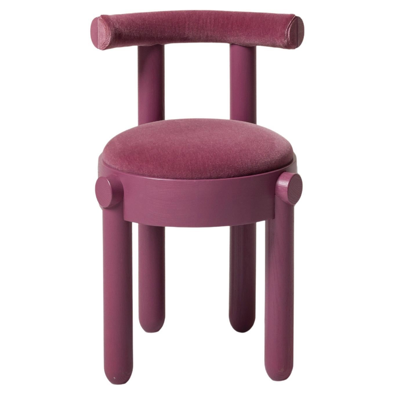 Purple Ash Upholstered Back Dining Chair by BNF Studio For Sale