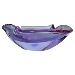 Purple ashtray by seguso, murano glass, italy, 1970