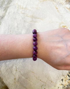 Purple Australian Stichtite 10mm Round Stretch Bracelet