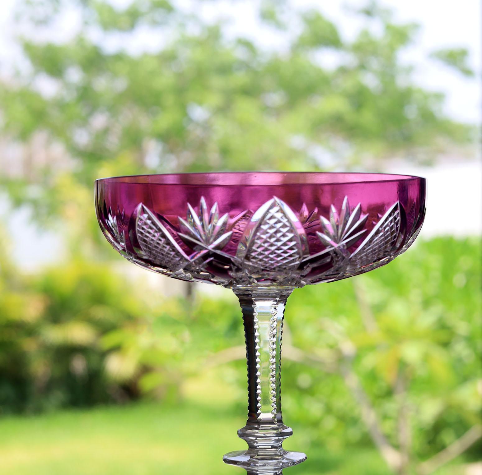 Copa de champán Zar de Baccarat morada Francés en venta