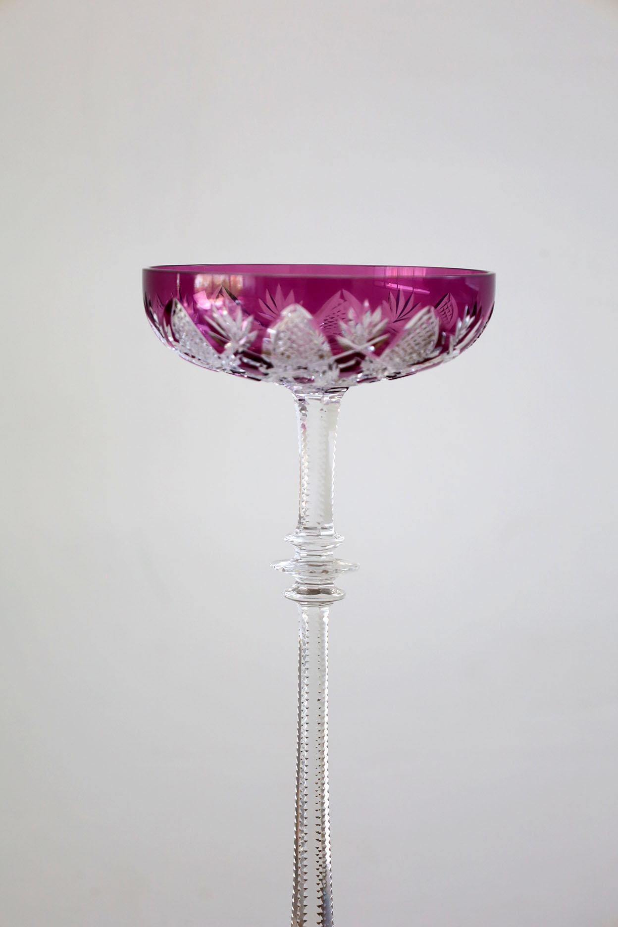 Copa de champán Zar de Baccarat morada en Excelente estado para la venta en Mérida, YU