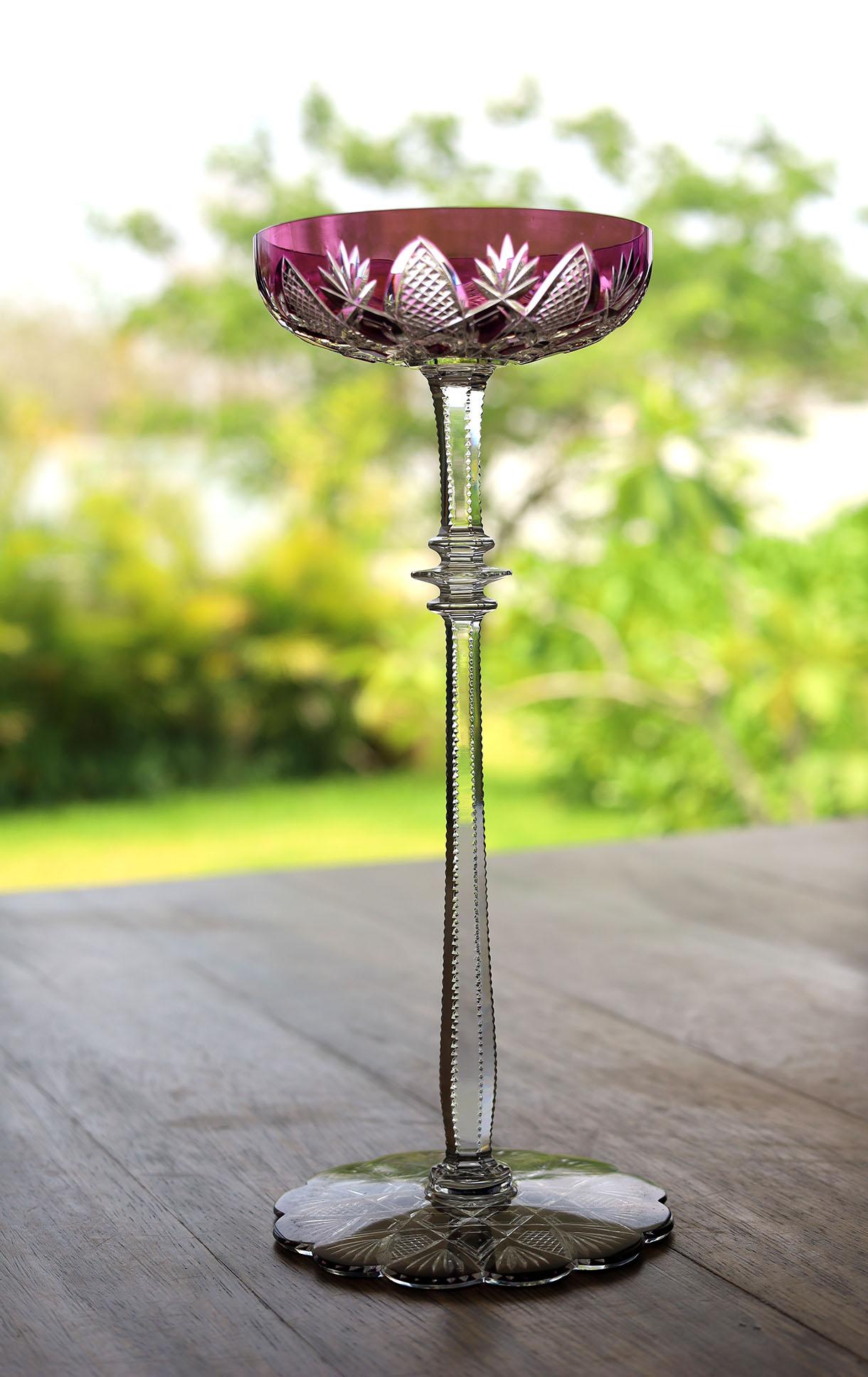 Copa de champán Zar de Baccarat morada Cristal en venta