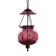 Antique Purple Bell Jar Lantern