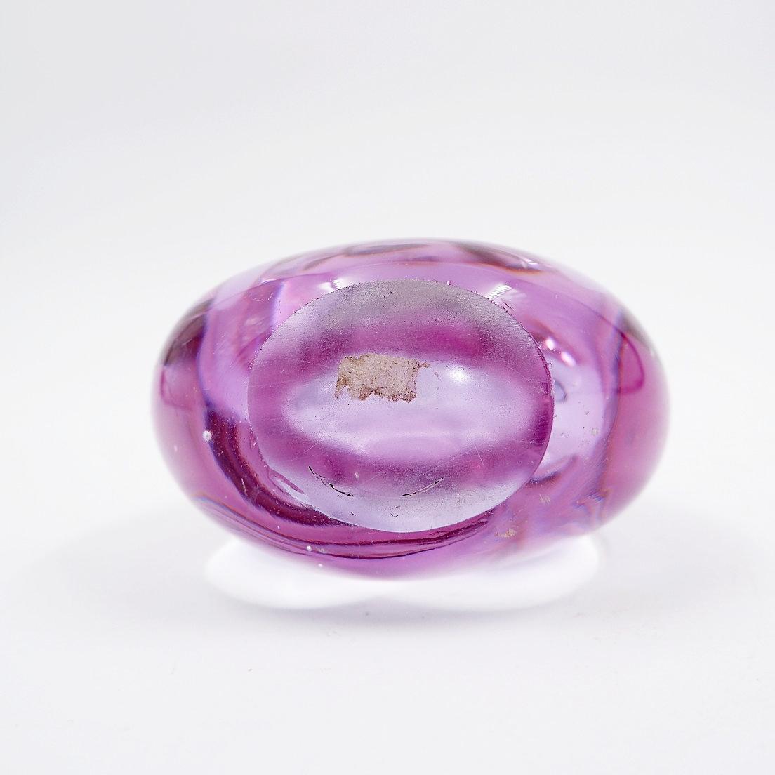 Mid-Century moderno Bottiglia per profumo in vetro soffiato viola 