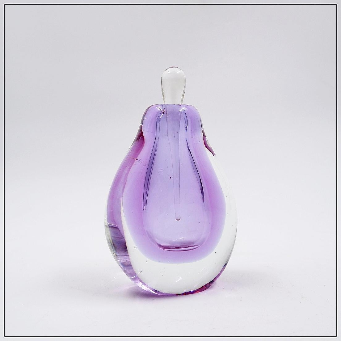 XX secolo Bottiglia per profumo in vetro soffiato viola 