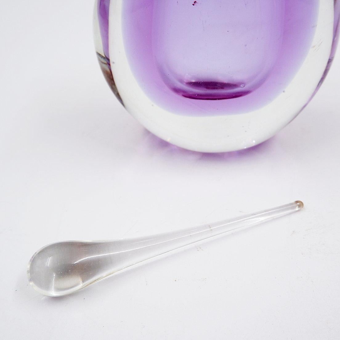 Vetro artistico Bottiglia per profumo in vetro soffiato viola 