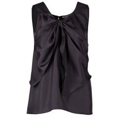 Purple Bow Draped Accent Tank Top Size S