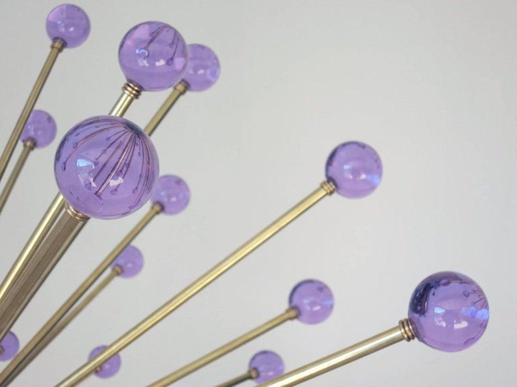 Lustre Spoutnik violet en écume de mer par Fabio Ltd Neuf - En vente à Los Angeles, CA