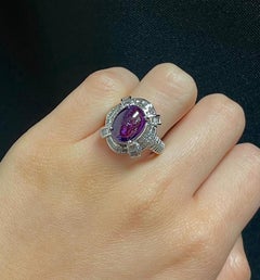 Purple Cabochon Sapphire Ring