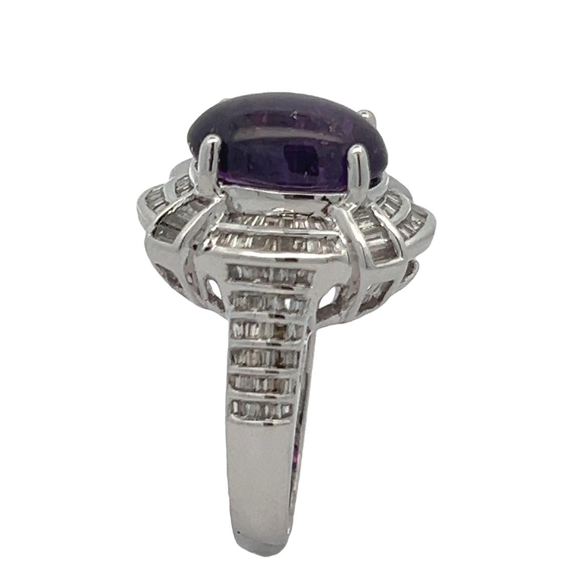 Purple Cabochon Sapphire Ring For Sale 1