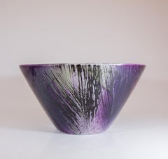 Purple Ceramic Bowl "Kaskad" - Mari Simmulson - Upsala Ekeby