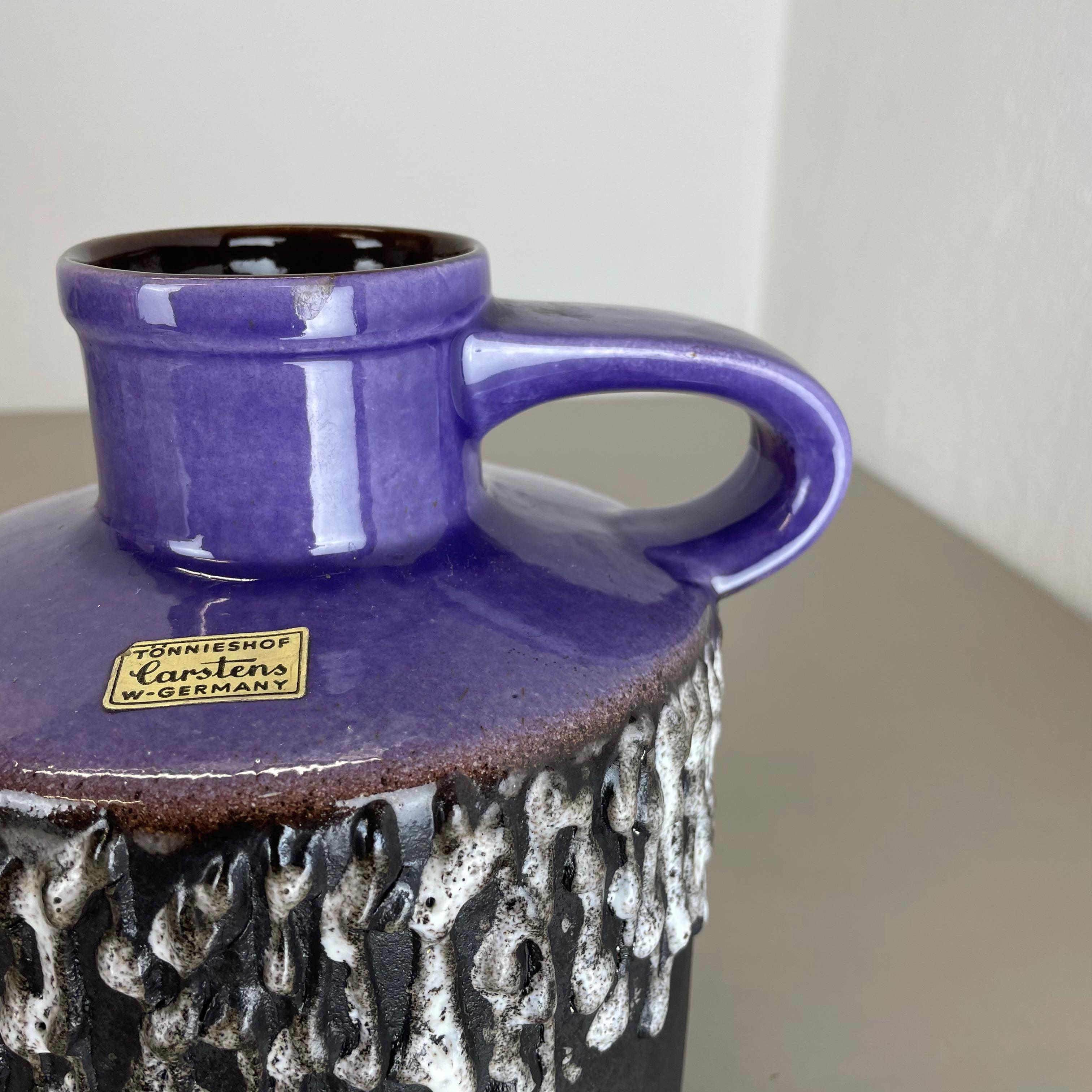 Purple Ceramic Brutalist Vase Fat Lava Carstens Tönnieshof, Germany, 1970s 5