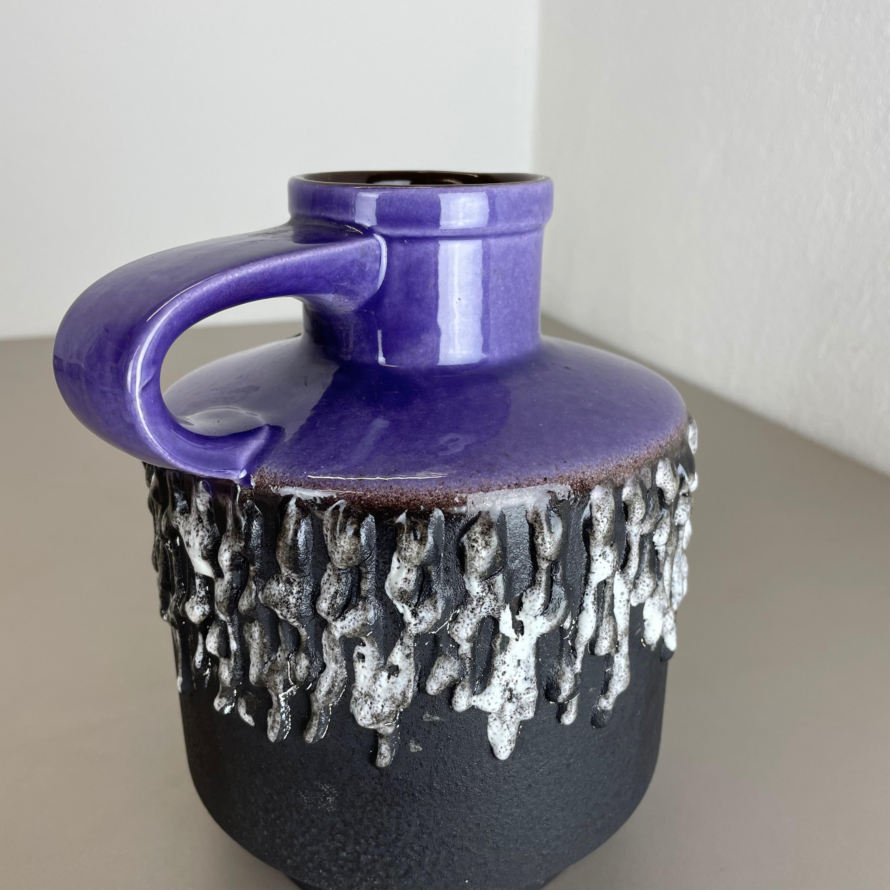 Purple Ceramic Brutalist Vase Fat Lava Carstens Tönnieshof, Germany, 1970s 8