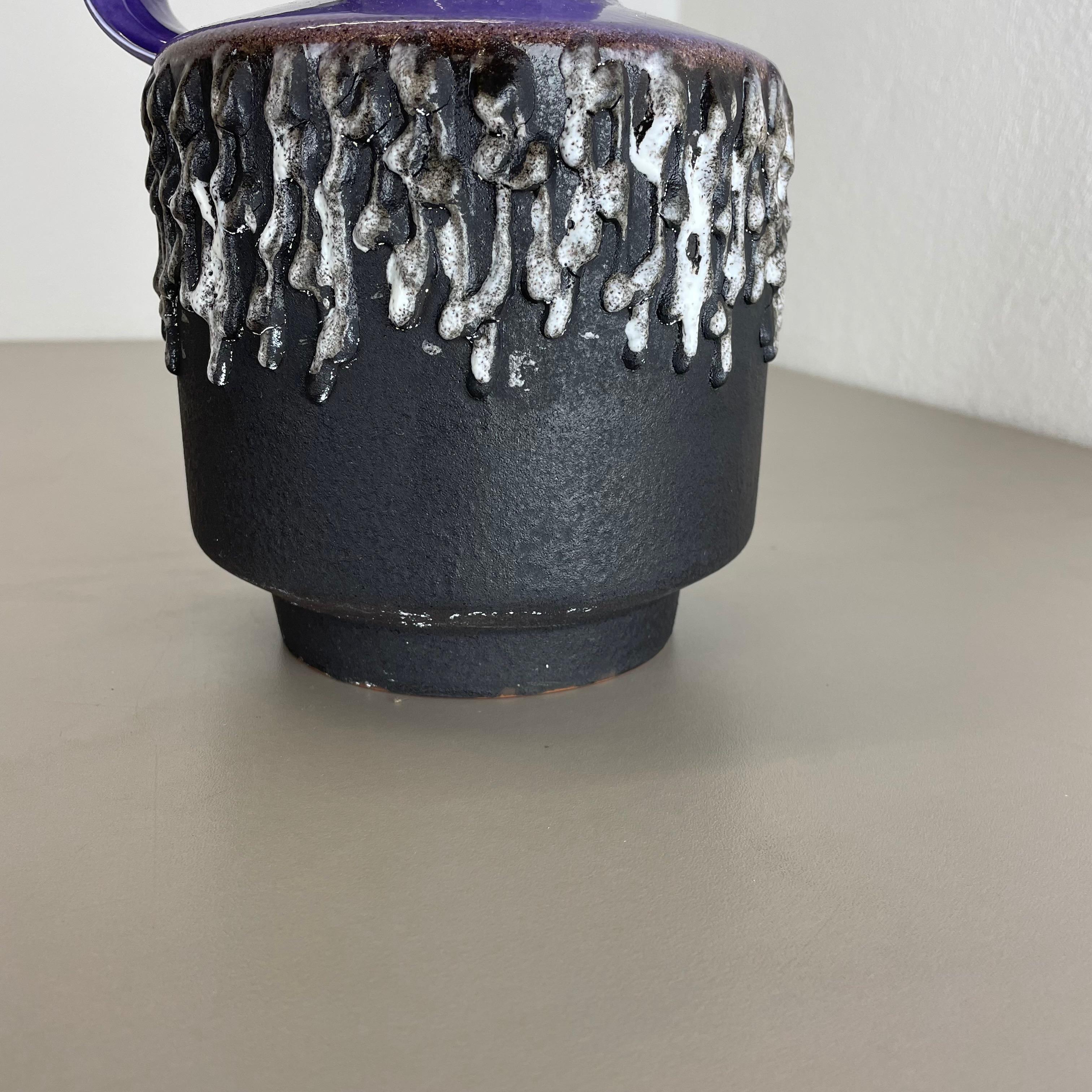 Purple Ceramic Brutalist Vase Fat Lava Carstens Tönnieshof, Germany, 1970s 10