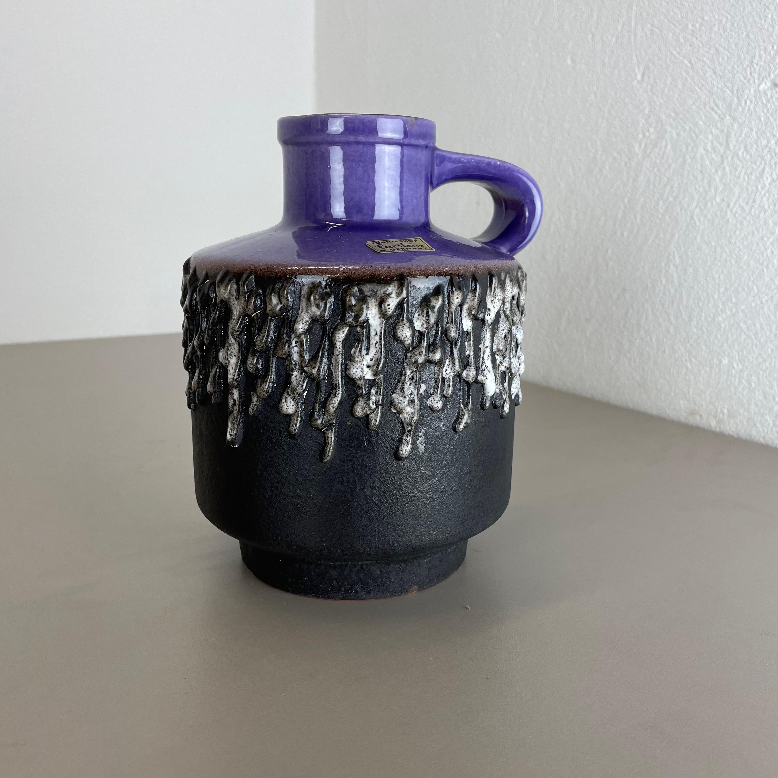 Purple Ceramic Brutalist Vase Fat Lava Carstens Tönnieshof, Germany, 1970s In Good Condition In Kirchlengern, DE