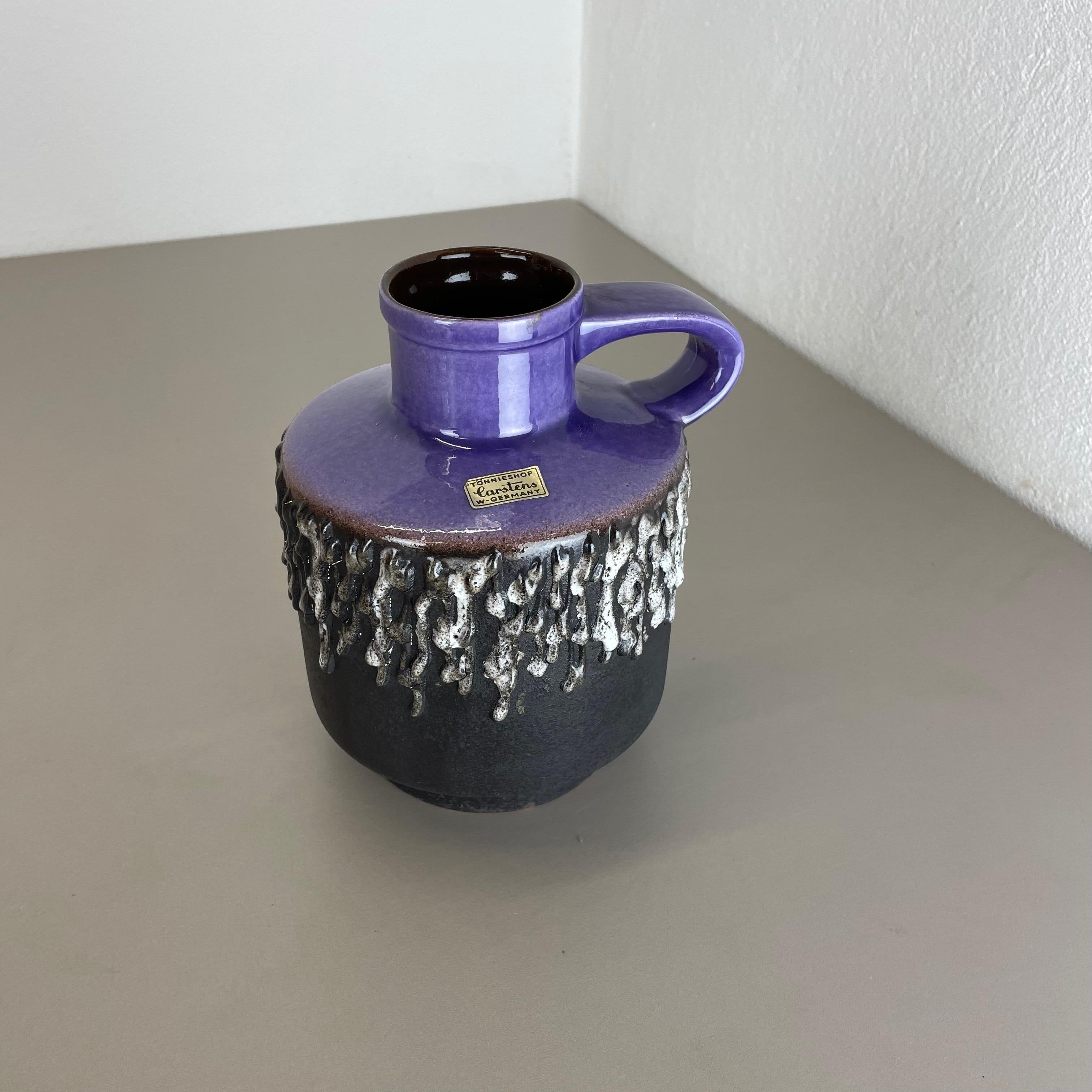 20th Century Purple Ceramic Brutalist Vase Fat Lava Carstens Tönnieshof, Germany, 1970s