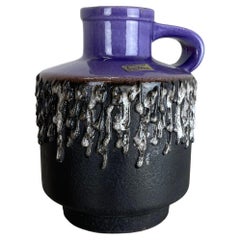 Purple Ceramic Brutalist Vase Fat Lava Carstens Tönnieshof, Germany, 1970s