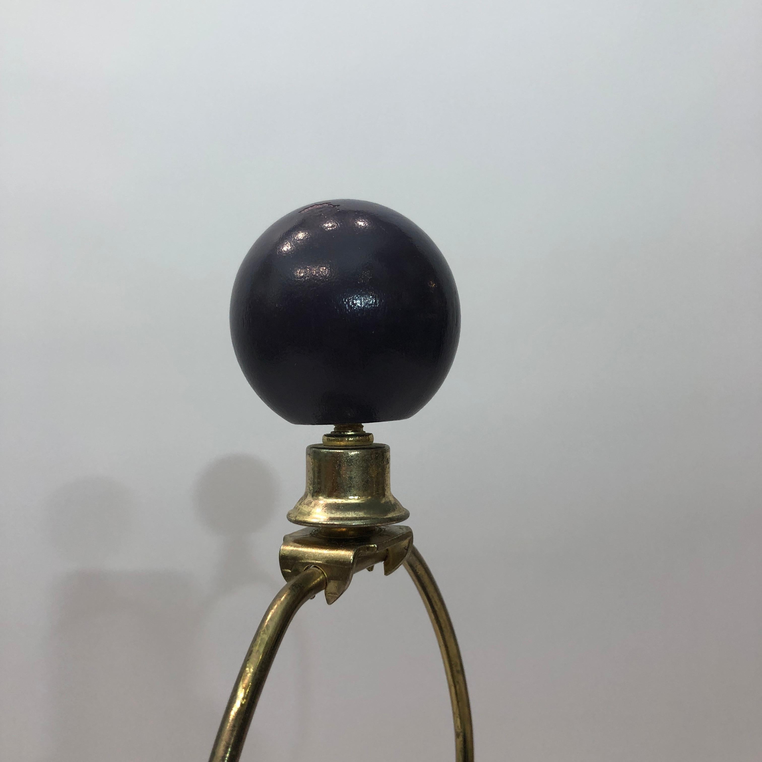 Lámpara de mesa de cerámica morada años 80 Pierre Cardin Vintage Hollywood Regency en venta 6