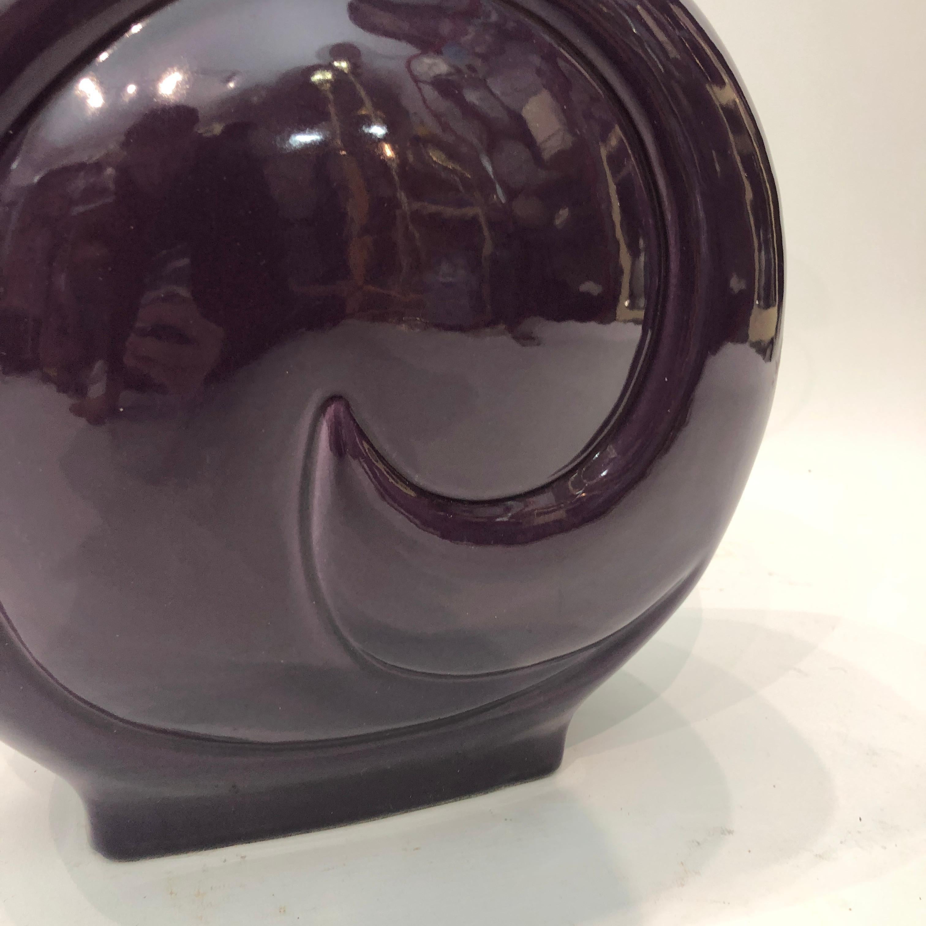 Lámpara de mesa de cerámica morada años 80 Pierre Cardin Vintage Hollywood Regency en Bueno estado para la venta en London, GB