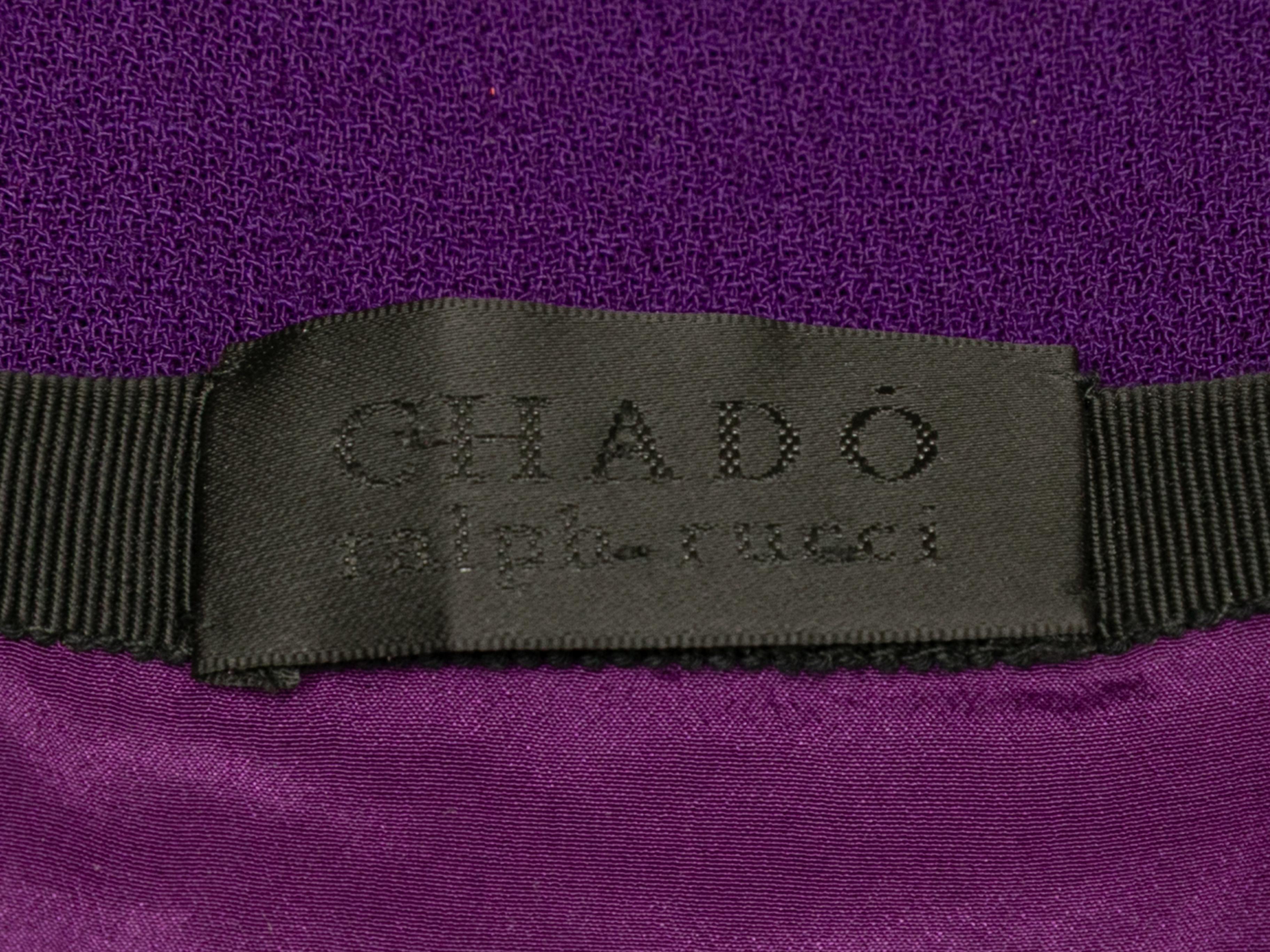 Women's Purple Chado by Ralph Rucci Pleated Wool Skirt Size US S For Sale