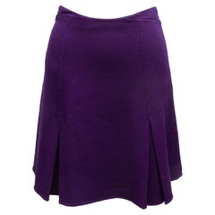 Lila Chado von Ralph Rucci Faltenrock aus Wolle Größe US S
