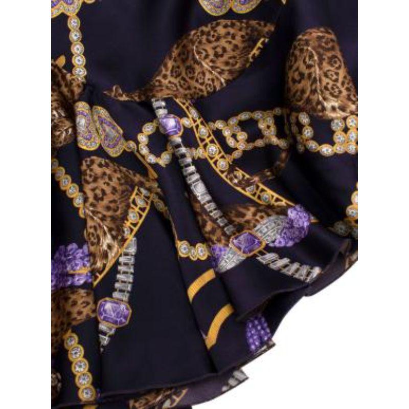 Women's Purple chains print silk cocktail dress For Sale