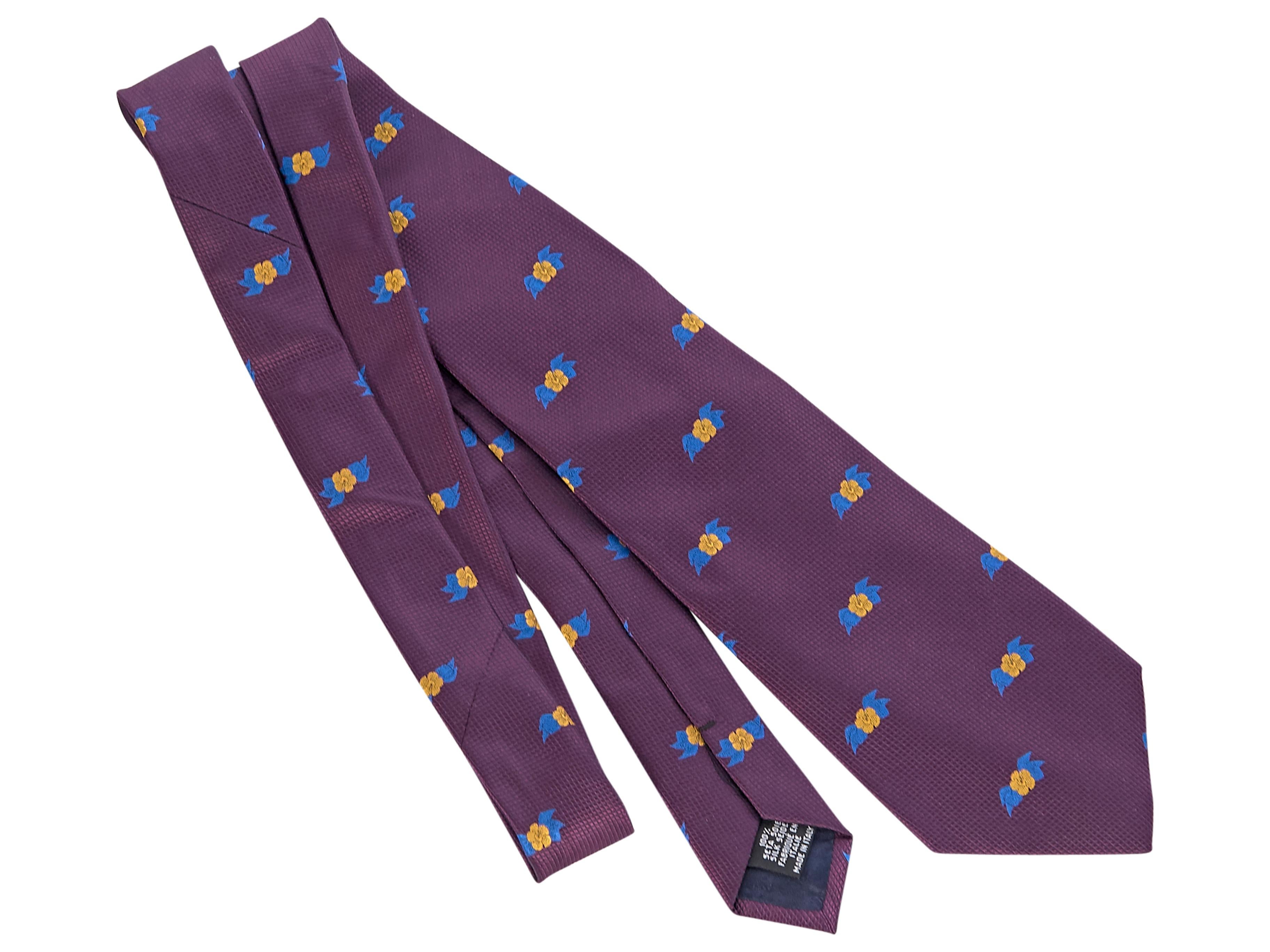 Women's Chanel Purple Silk Patterned Tie