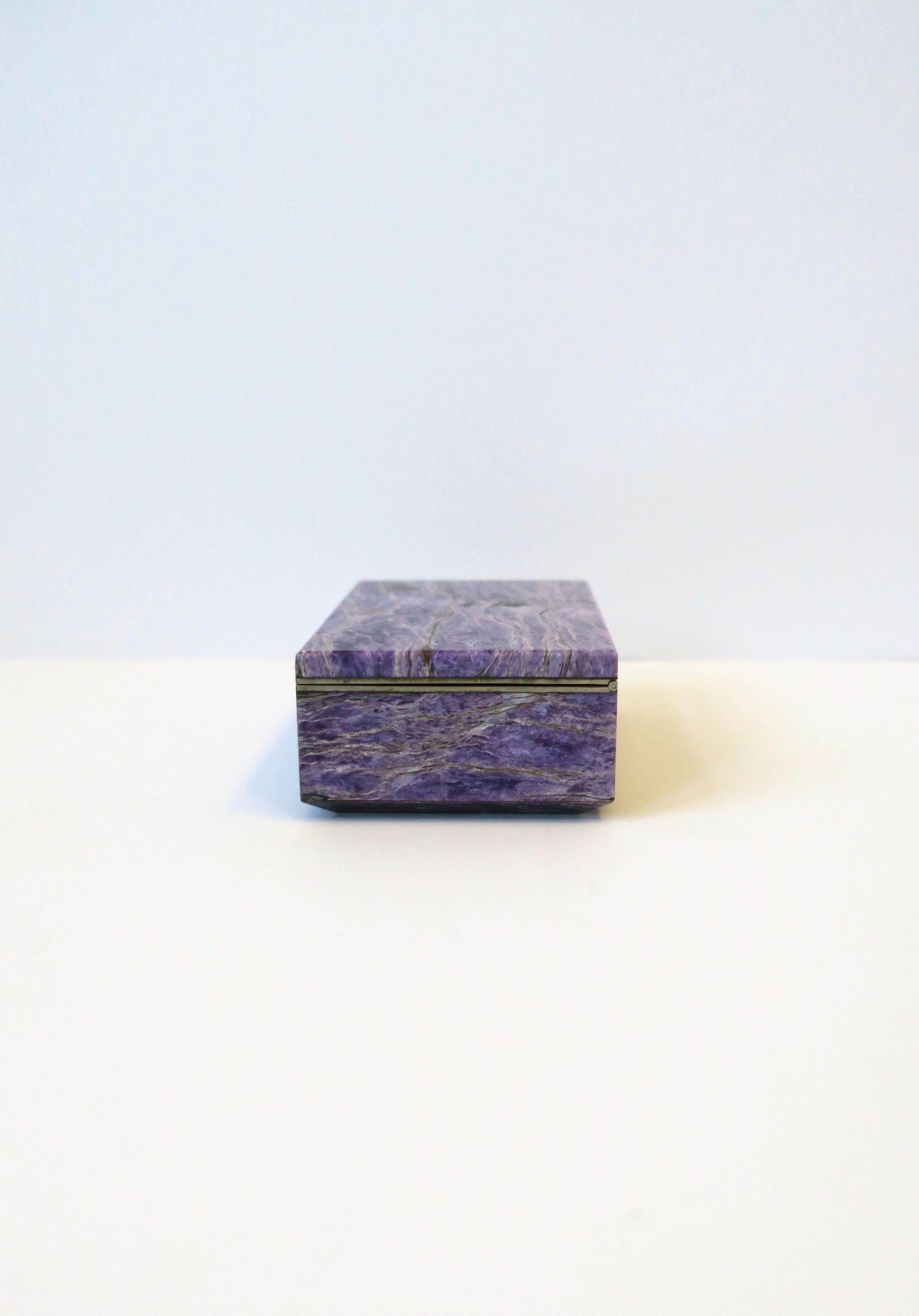 Purple Charoite Jewelry Box  For Sale 4