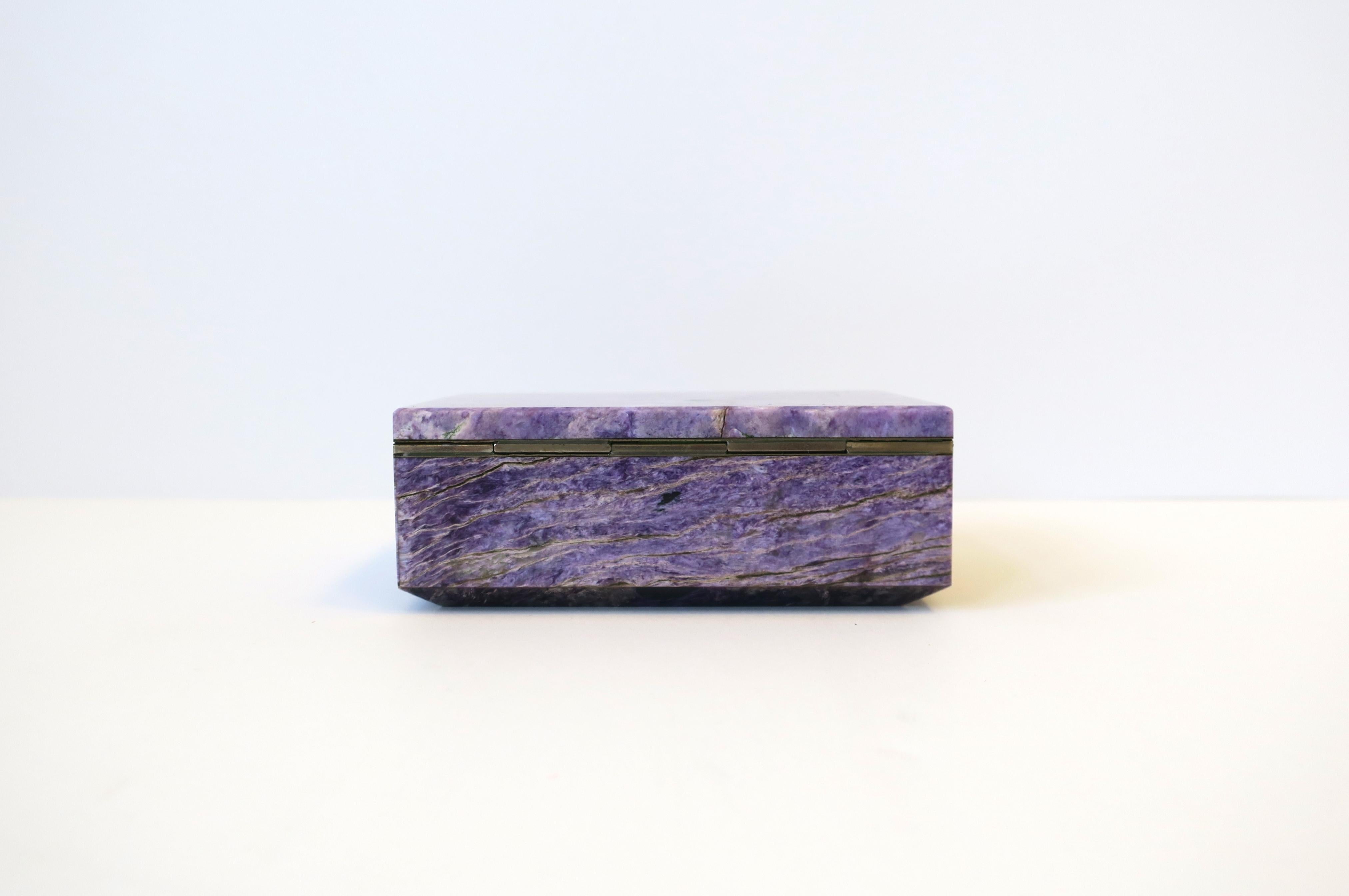 Purple Charoite Jewelry Box  For Sale 10