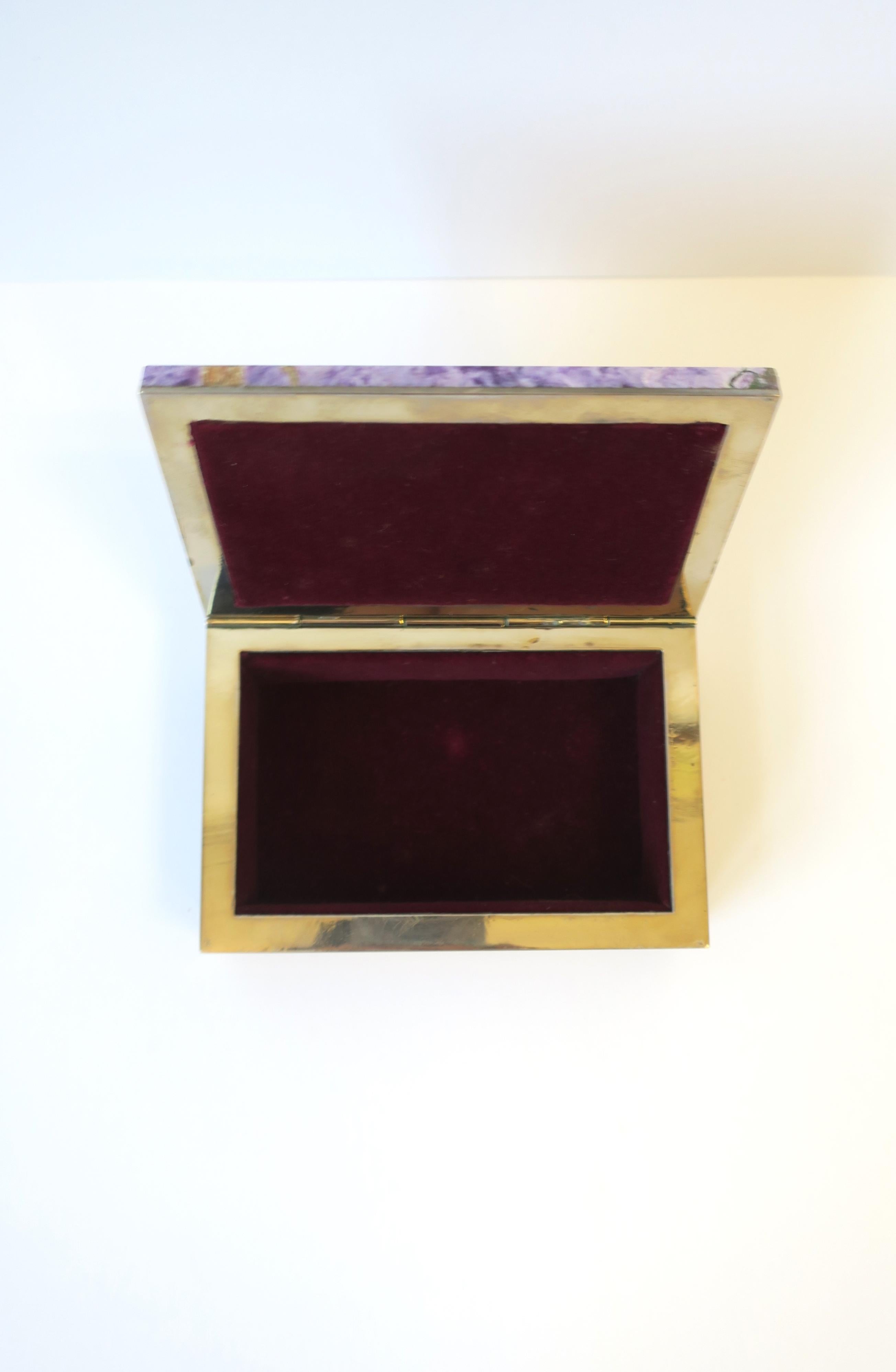 Velvet Charoite Jewelry Box For Sale