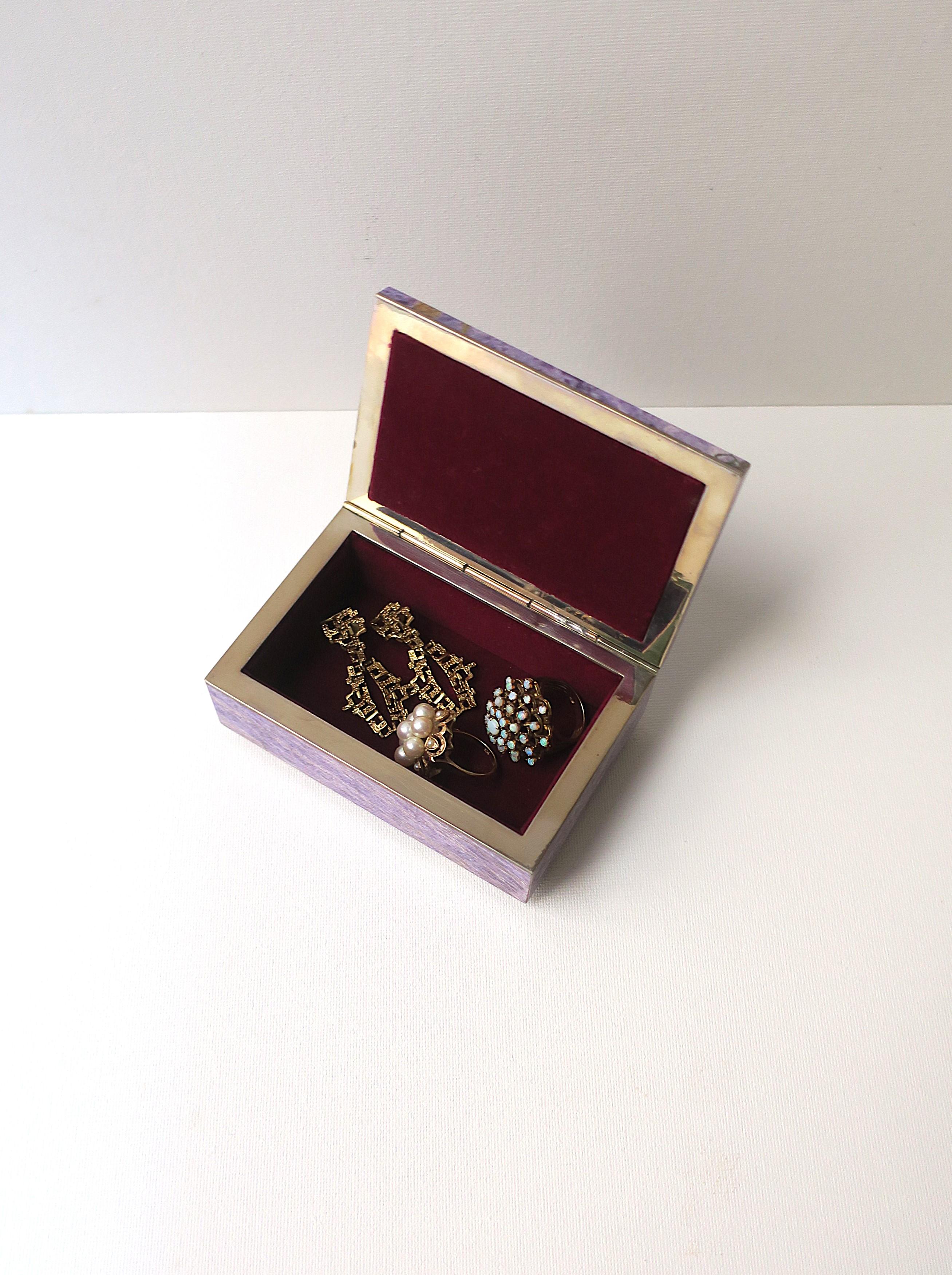 20th Century Charoite Jewelry Box For Sale