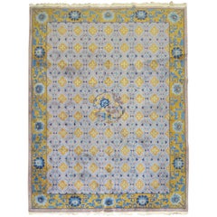 Purple Chinese Art Deco Room Size Rug