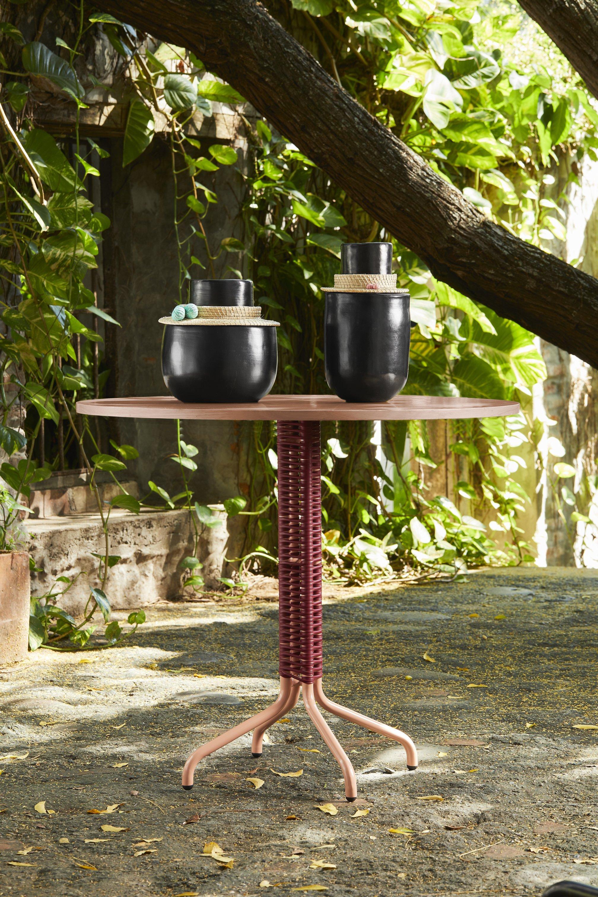Modern Purple Cielo Bistro Table by Sebastian Herkner For Sale