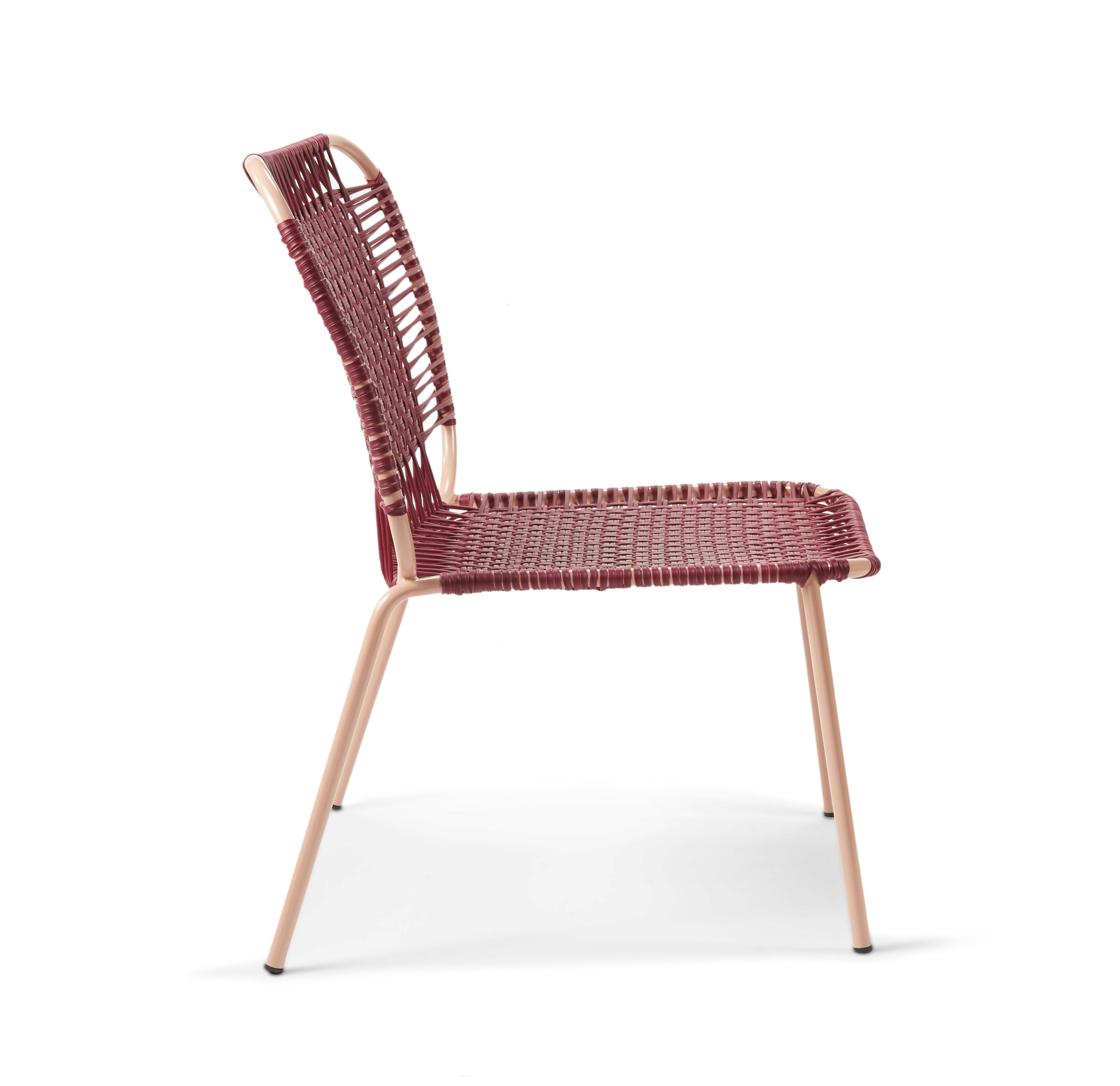 Powder-Coated Purple Cielo Lounge Low Chair by Sebastian Herkner
