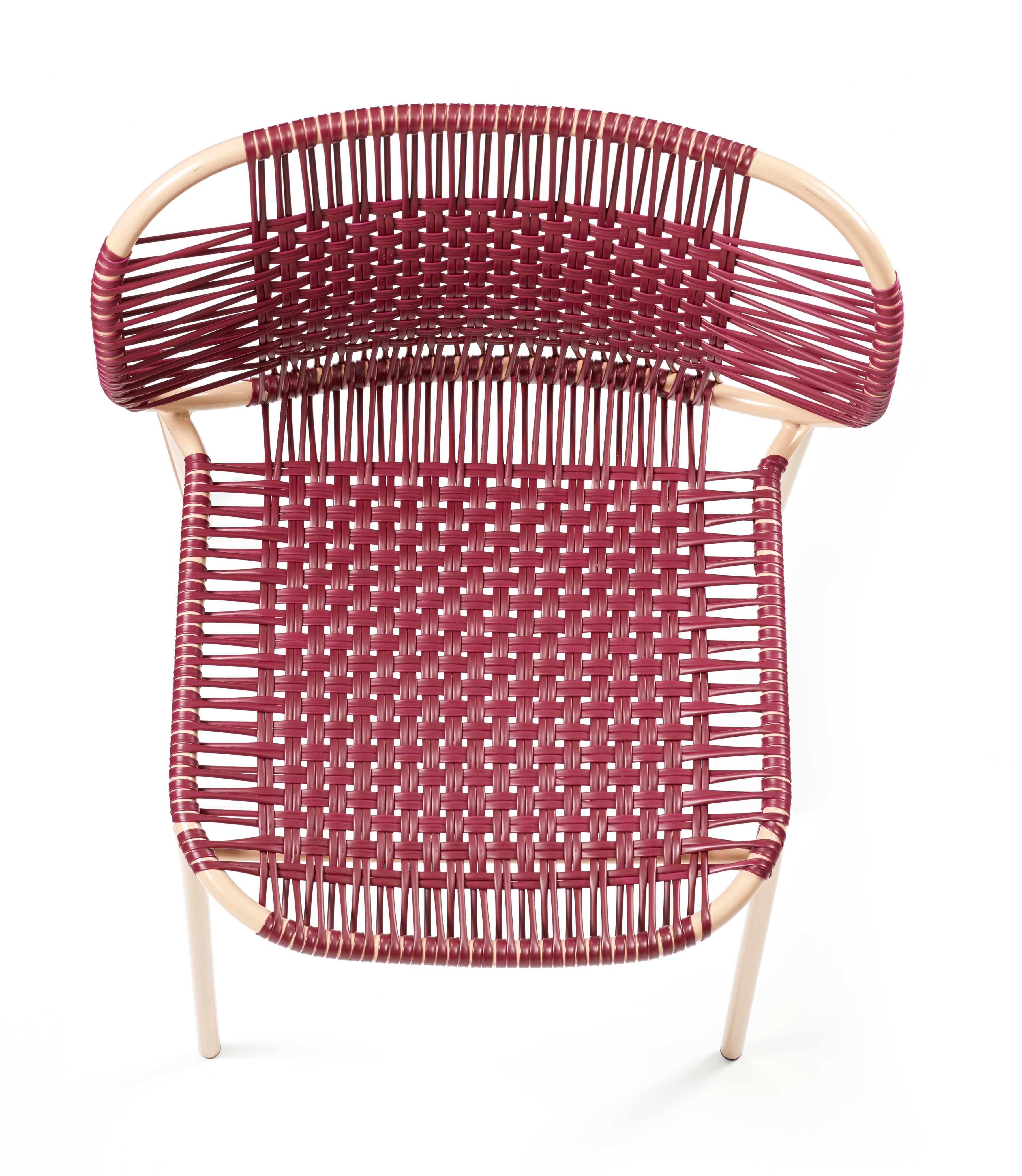 German Purple Cielo Stacking Chair by Sebastian Herkner For Sale