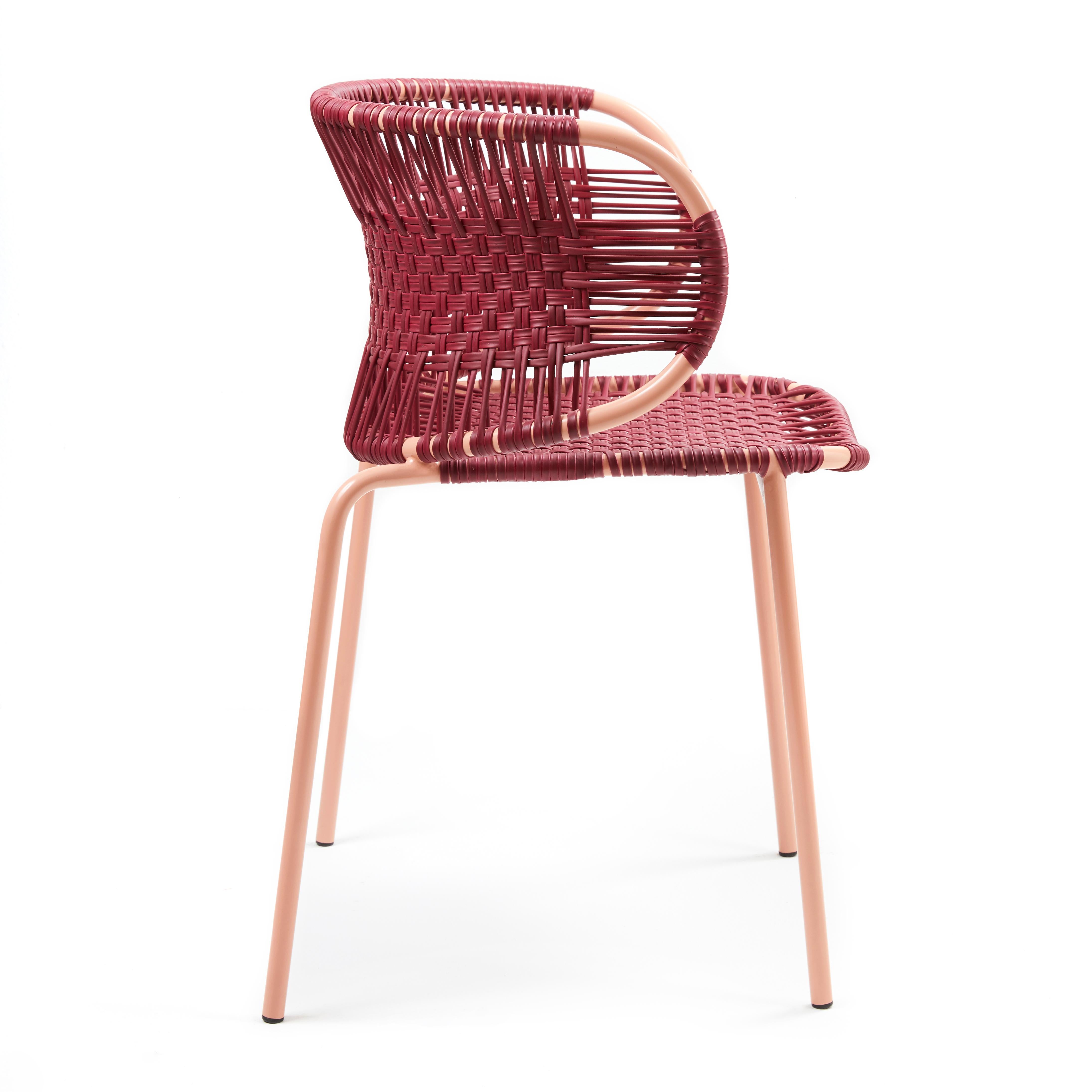 Purple Cielo Stacking Chair with Armrest by Sebastian Herkner In New Condition For Sale In Geneve, CH