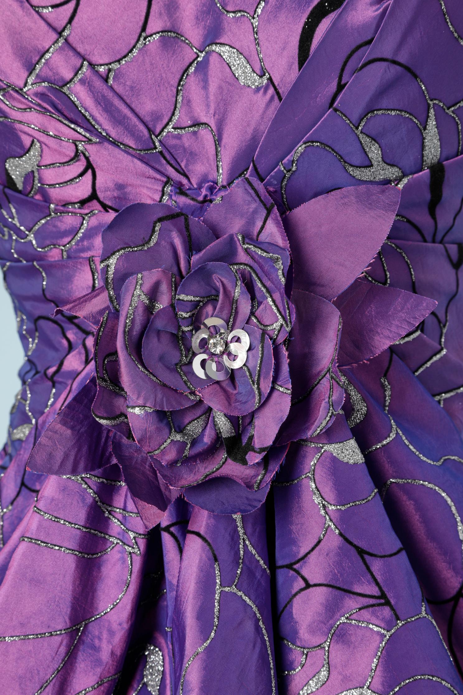 purple bustier dress