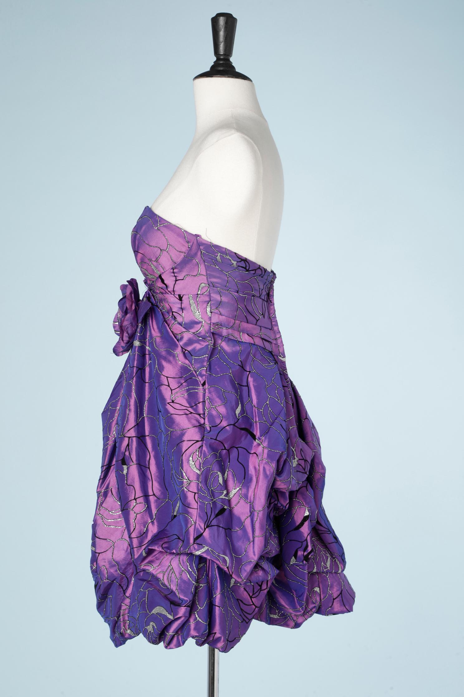 Women's Purple cocktail bustier dress  For Sale
