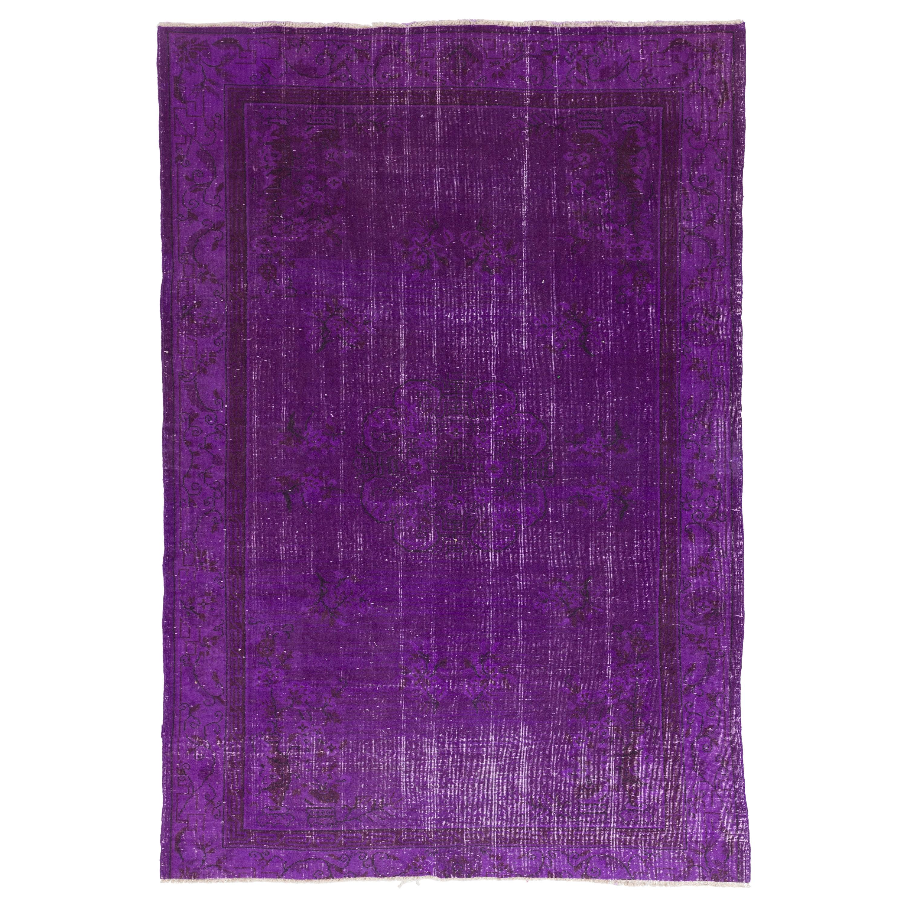 Vintage Overdyed Carpet, Light Purple at 1stDibs