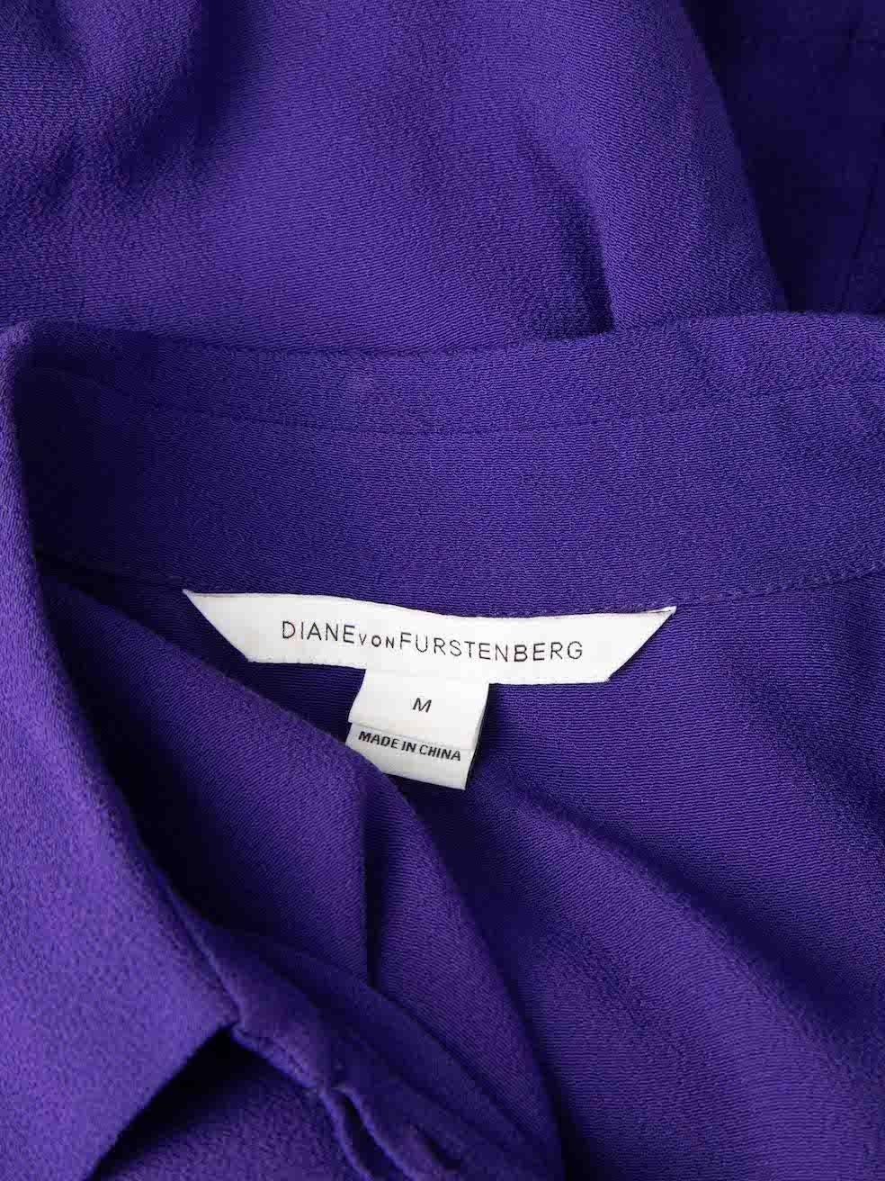 Purple Colour Block New Hatsu Layered Collar Dress Size M 1