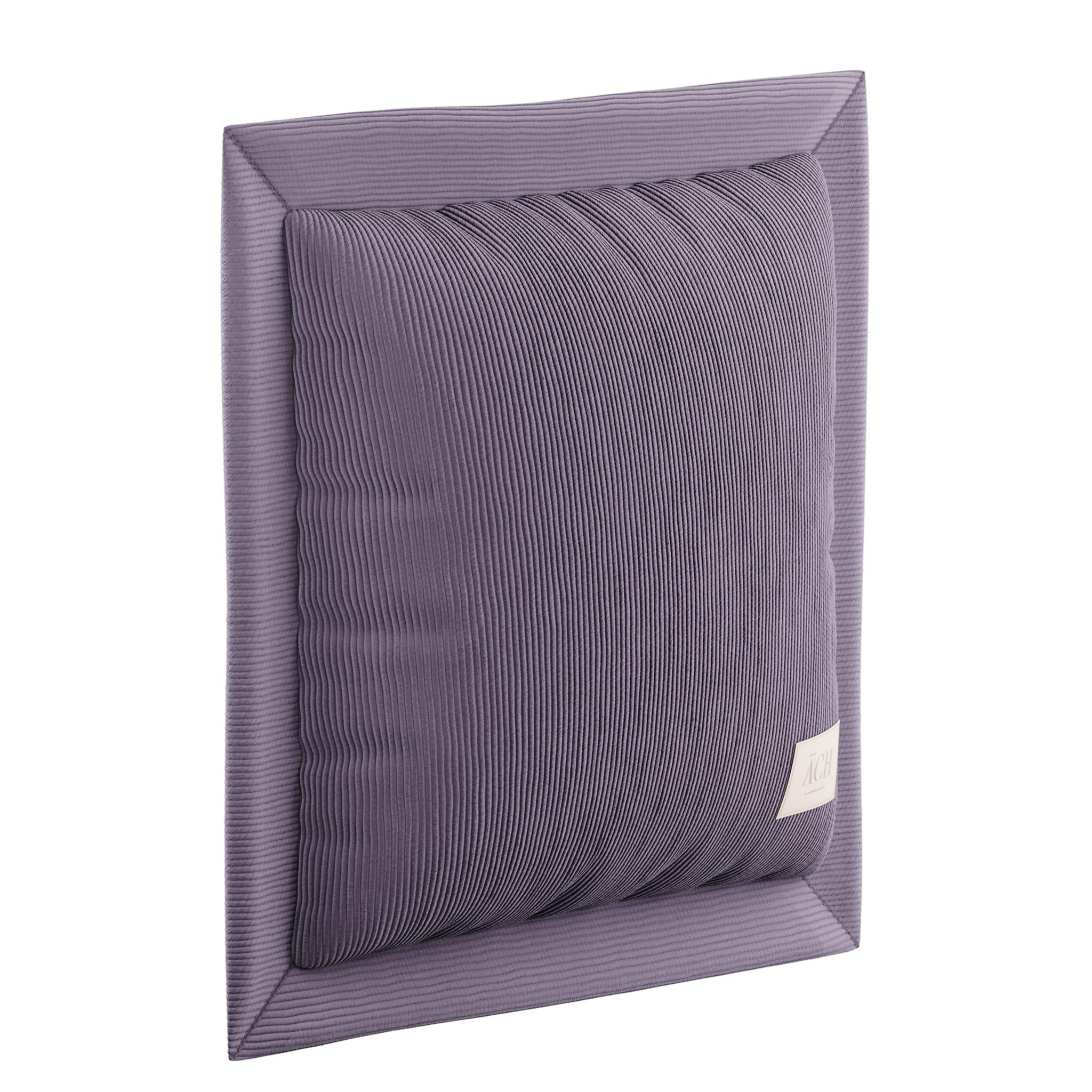 Portuguese Purple Corduroy Decorative Throw Pillow, Mid-Century Modern Purple Cushion 