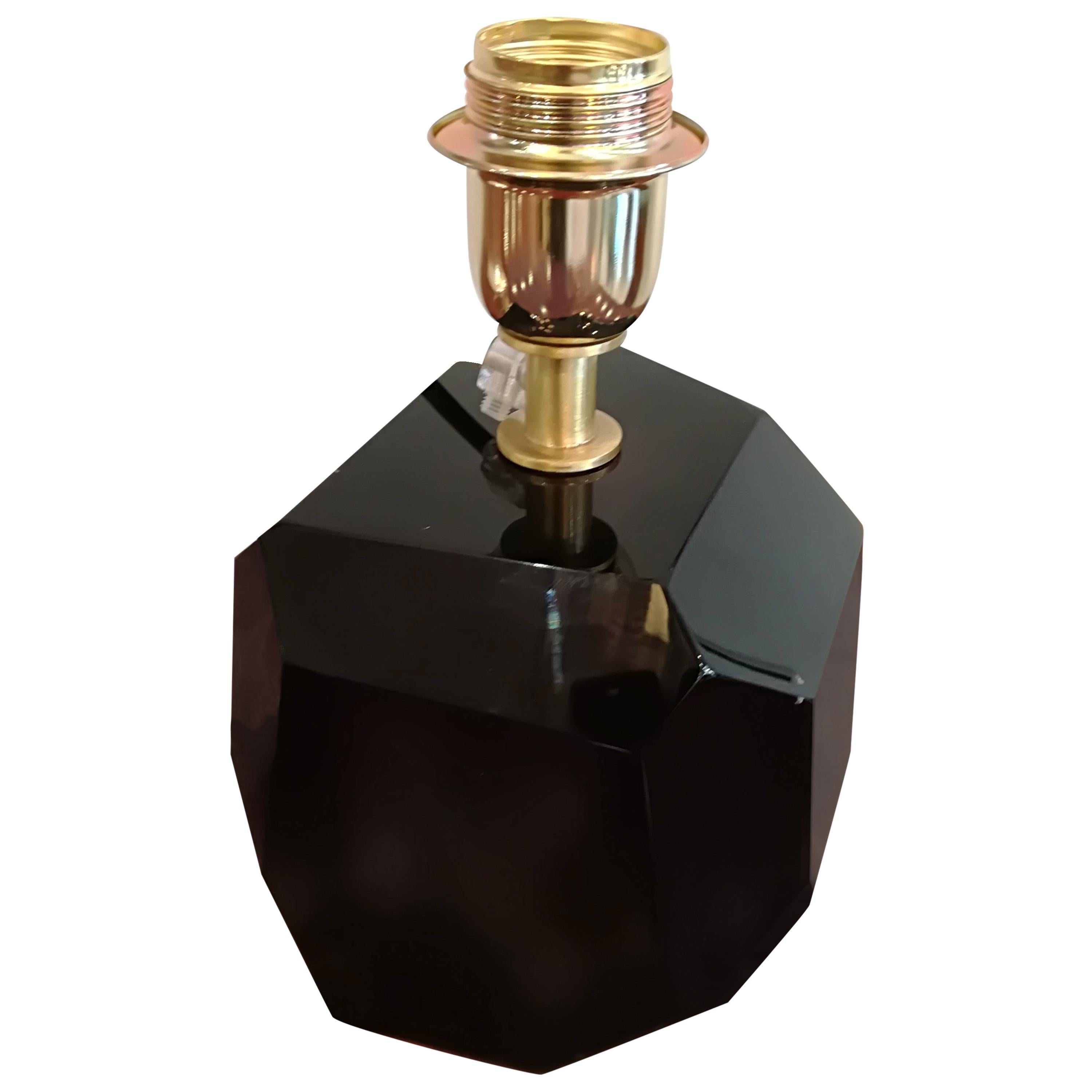 Purple Crystal Faceted Table Lamp by Toso