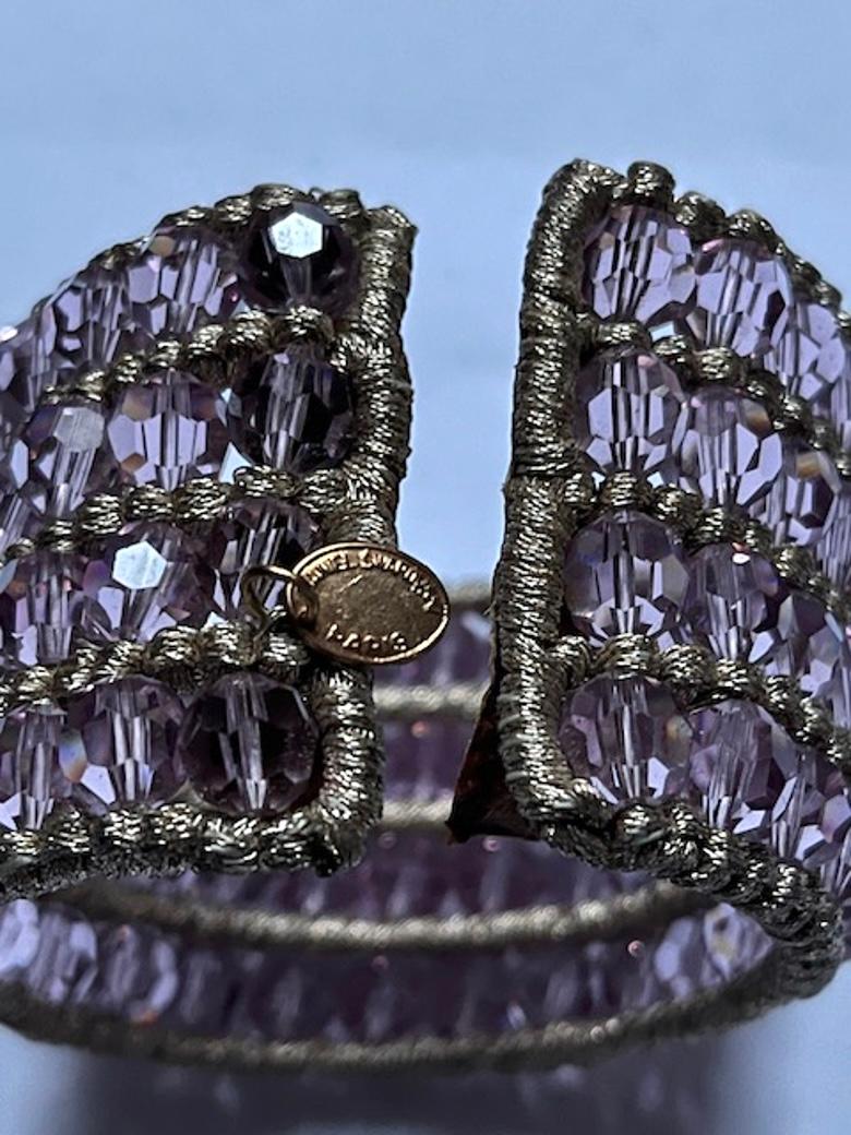 Collana e parure di cristalli viola di Daniel Swarovski In condizioni discrete in vendita a PARIS, FR