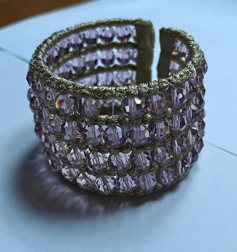 Donna Collana e parure di cristalli viola di Daniel Swarovski in vendita