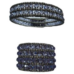 Conjunto de collar y chocker de cristal violeta de Daniel Swarovski